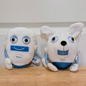 EUC Shaw Limited Edition Bit the Robot and Robot Dog Plushies
